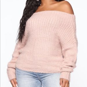 Off the shoulder sweater